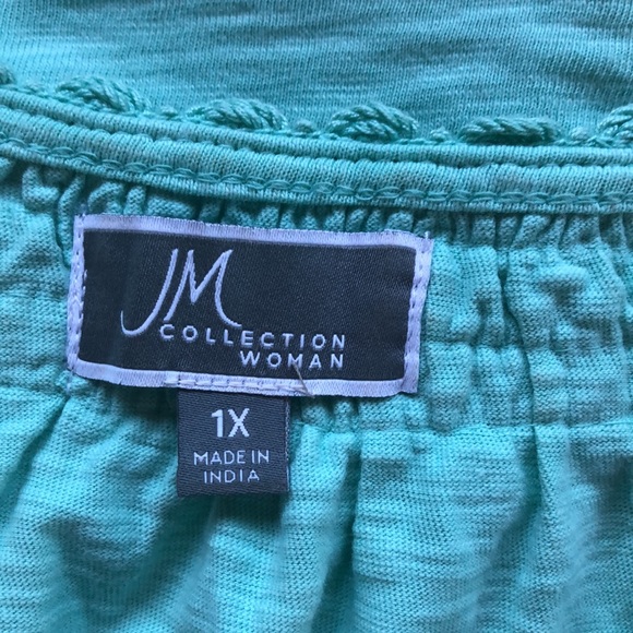 JM Collection Women Sage Green T-shirt - Picture 6 of 11